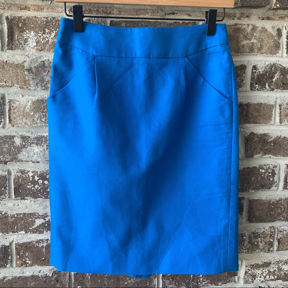 J. Crew Cobalt Blue Pencil Skirt
